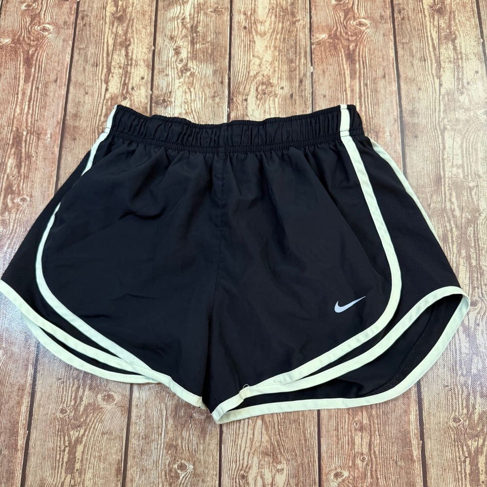Nike Dri Fit Tempo Shorts Womens Small Black Athletic Running Drawstring